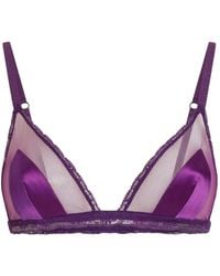 Dolce & Gabbana - Dna Lace-Detailed Satin Bra - Lyst