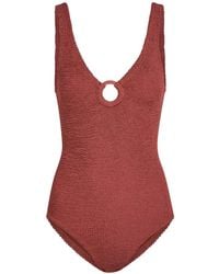 Hunza G - Celine Ring-Detail Swimsuit - Lyst