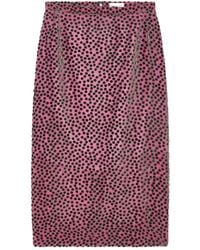 Dries Van Noten - Devoré Midi-Rok Met Stippen - Lyst