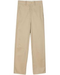 Bode - High-rise Straight-leg Cotton Trousers - Lyst