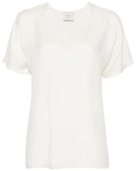 Alysi - V-Neck Short-Sleeved T-Shirt - Lyst