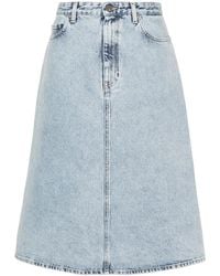 TOTEME - Denim Midi-Rok Van Biologisch Katoen - Lyst