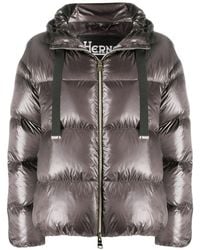 Herno - Metallic Quilted Puffer Jacket - Lyst