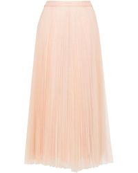 Twinset - Logo-Plaque Midi Skirt - Lyst