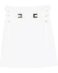 Elisabetta Franchi - Logo-Detail Mini Skirt - Lyst