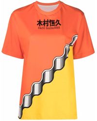 Rabanne - X Kimura T-Shirt aus Bio-Baumwolle - Lyst