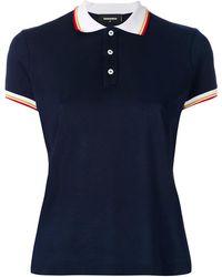 DSquared² - Contrast-Collar Polo Top - Lyst