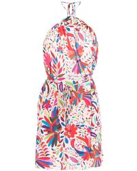 Olympiah - Floral-print Halterneck Mini Dress - Lyst