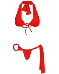 Amir Slama - Halter-Neck Bow-Detail Bikini - Lyst
