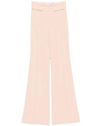 Elisabetta Franchi - Logo-Plaque Flared Trousers - Lyst