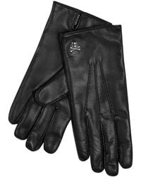 Philipp Plein - Skull-Plaque Leather Gloves - Lyst