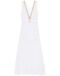 Just Cavalli - V-Neck Printed Midi Dress - Lyst