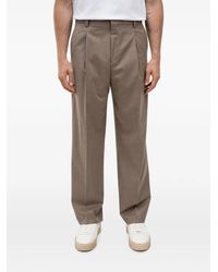 HUGO - Pleated Straight-Leg Trousers - Lyst