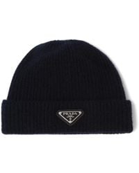 Prada - Wool And Cashmere Beanie - Lyst