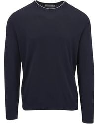 Canali - Trim-Detail Sweater - Lyst