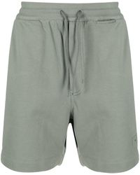 Y-3 - Logo-patch Organic-cotton Track Shorts - Lyst