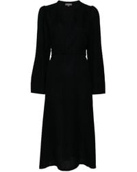 N.Peal Cashmere - Split-Collar Belted Dress - Lyst