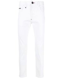 Philipp Plein Schmale Jeans im Five-Pocket-Design - Weiß
