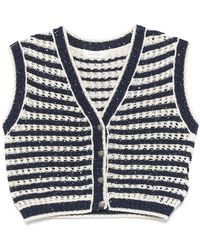 Palm Angels - Striped Knit Vest - Lyst