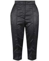 Elisabetta Franchi - Taffeta Trousers With Fish Scale Pattern - Lyst