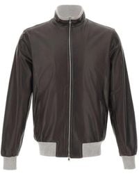 Barba Napoli - Veste En Cuir Zippée Fox - Lyst