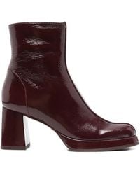 Chie Mihara - Stiefel aus Lackleder mit Blockabsatz 75mm - Lyst