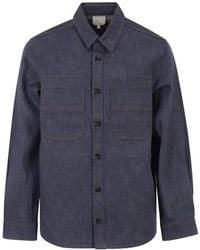 A.P.C. - Denim Jack Met Contrasterend Stiksel - Lyst