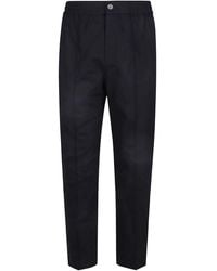 A.P.C. - Elastic-Waist Cotton Trousers - Lyst
