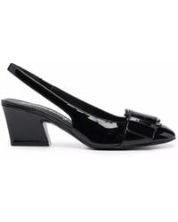 Ferragamo - Briget Patent-Leather Slingback Pumps - Lyst
