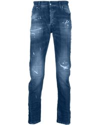 John Richmond - Jeans slim con effetto vissuto - Lyst
