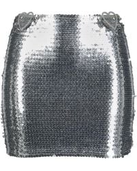 Nensi Dojaka - Heart Cut-Out Sequinned Miniskirt - Lyst