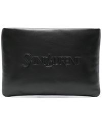 Saint Laurent - Pillow Leather Clutch Bag - Lyst