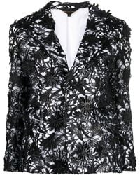Comme des Garçons - Floral-Lace Single-Breasted Blazer - Lyst