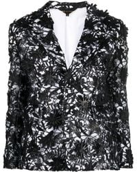 Comme des Garçons - Floral-Lace Single-Breasted Blazer - Lyst