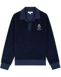 Sporty & Rich - Collared Embroidered Sweater - Lyst