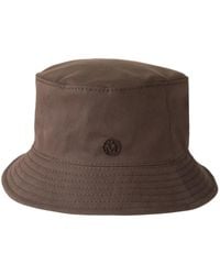 Maison Michel - Cappello Bucket Jason Con Applicazione - Lyst