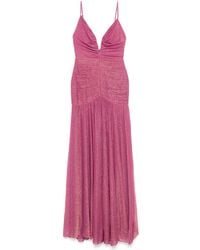 PATBO - Metallic Plunge Maxi Dress - Lyst