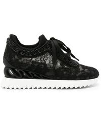 Le Silla - Reiko Wave Floral-lace Sneakers - Lyst
