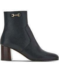 Ferragamo - Otello Buckle-Detail Ankle Boots - Lyst