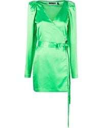 ROTATE BIRGER CHRISTENSEN - Bridget Satin Wrap Mini Dress - Lyst