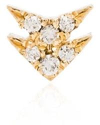 Lizzie Mandler - 18Kt Double Arrow Diamond Earring - Lyst