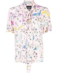Moschino - Floral-Print Blouse - Lyst