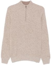 MC2 Saint Barth - Pull Nervuré À Col Zippé - Lyst
