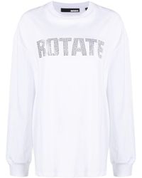 ROTATE BIRGER CHRISTENSEN - Embossed-logo Organic Cotton T-shirt - Lyst