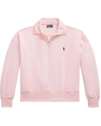 Polo Ralph Lauren - Quarter-Zip Logo-Embroidered Sweater - Lyst