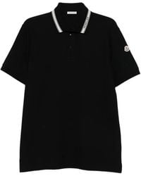 Moncler - Logo Collar Cotton T-Shirt - Lyst