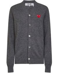COMME DES GARÇONS PLAY - Cardigan Wool With Heart Emblem - Lyst