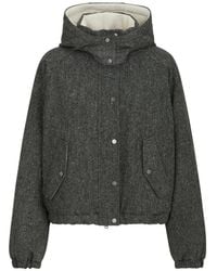 Brunello Cucinelli - Donegal-Knit Hooded Jacket - Lyst