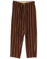 Uma Wang - Stripe-Pattern Drawstring Trousers - Lyst