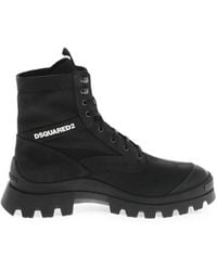 DSquared² - Lace-Up Logo Boots - Lyst